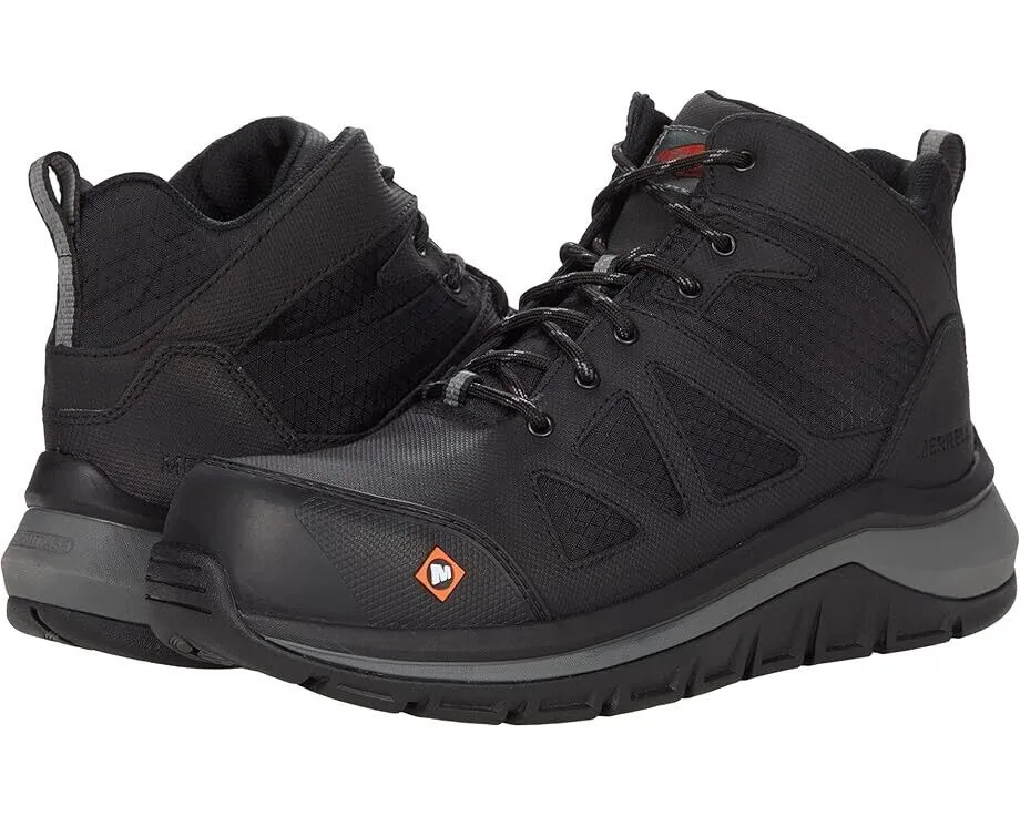 Merrell Work Fullbench Speed Mid CF J003319-001 Men 6.5 Black Work Shoes ZPO1518
