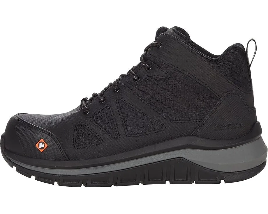 Merrell Work Fullbench Speed Mid CF J003319-001 Men 6.5 Black Work Shoes ZPO1518