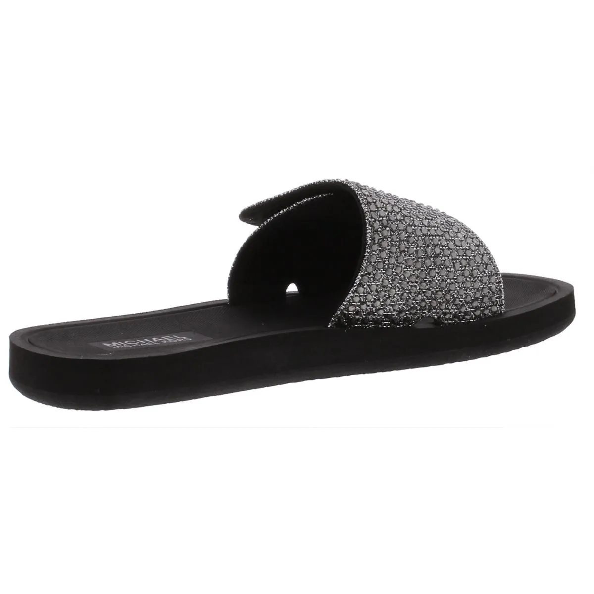 MK Slide Womens Textured Metallic Slides
