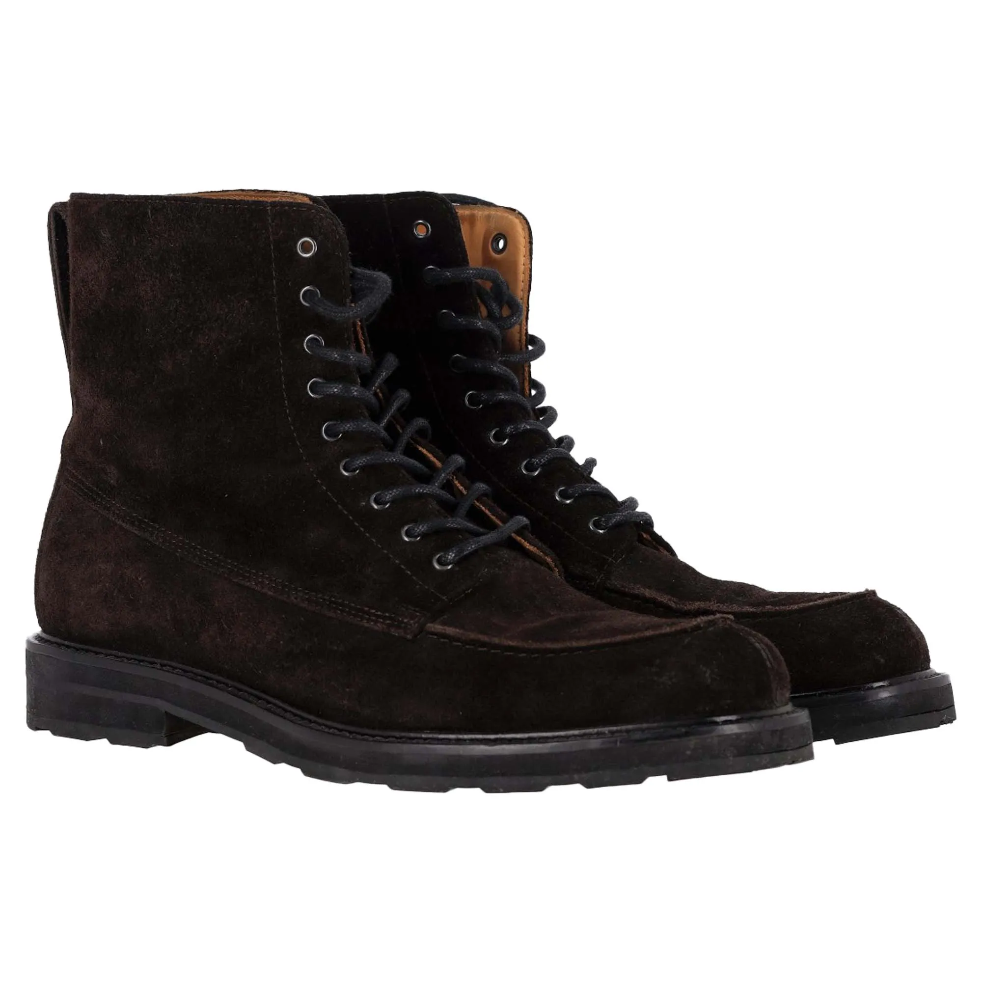 MR P. Jacques Lace Up Boots in Brown Suede
