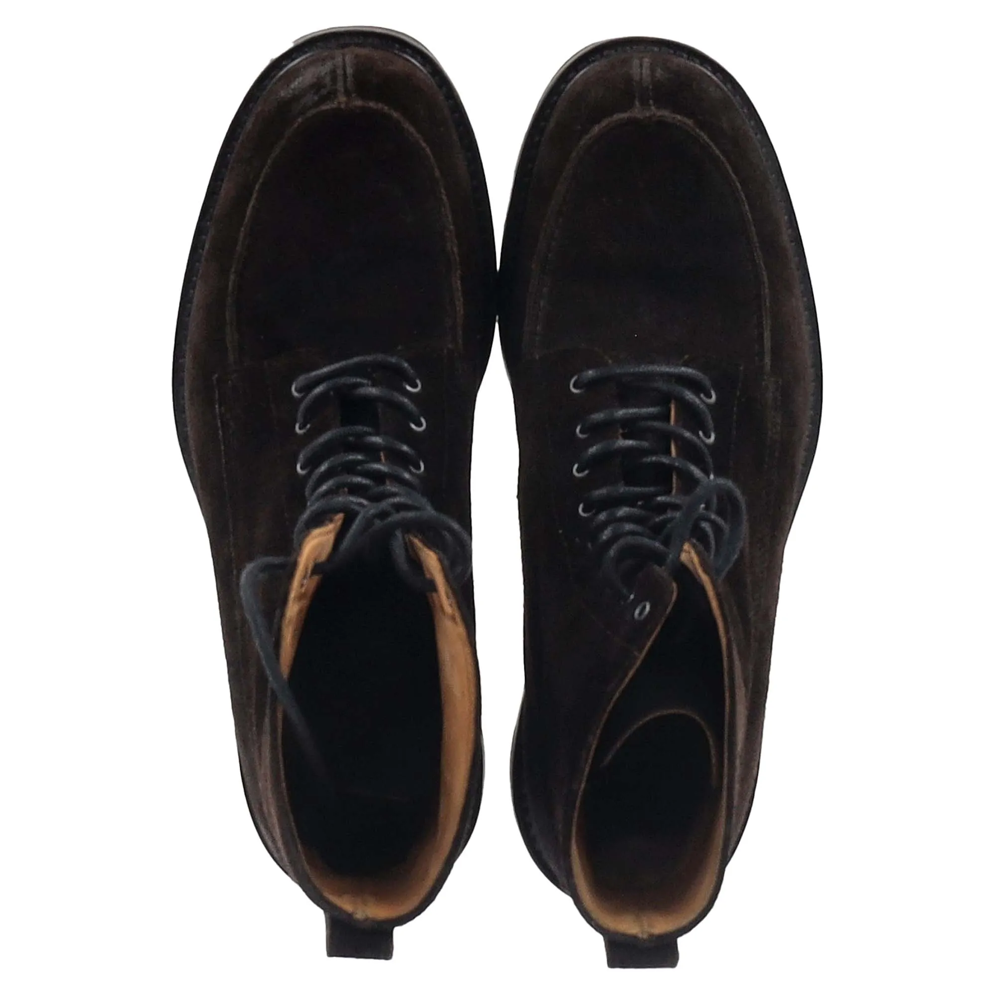 MR P. Jacques Lace Up Boots in Brown Suede