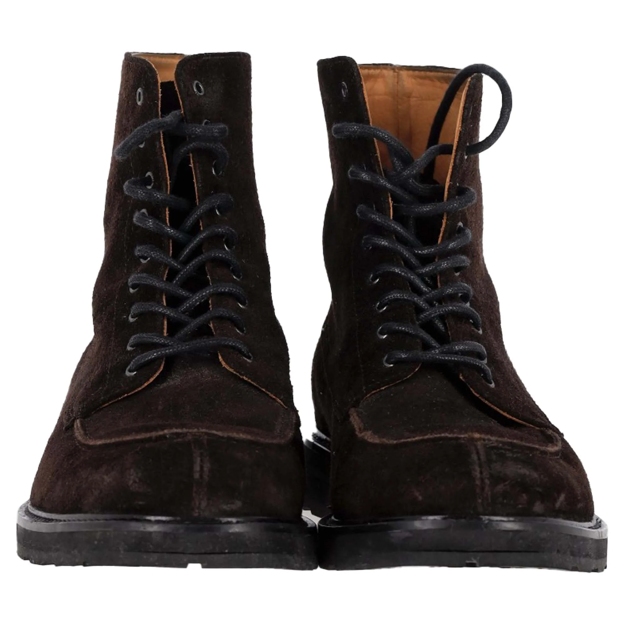 MR P. Jacques Lace Up Boots in Brown Suede