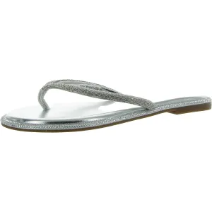 Myrline Womens Rhinestone Slip On Thong Sandals