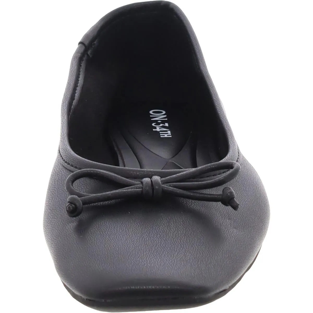 Naomiep Womens Faux Leather Slip On Ballet Flats