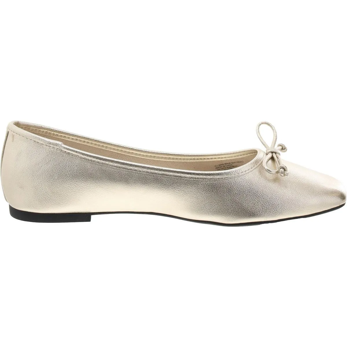 Naomiep Womens Faux Leather Slip On Ballet Flats