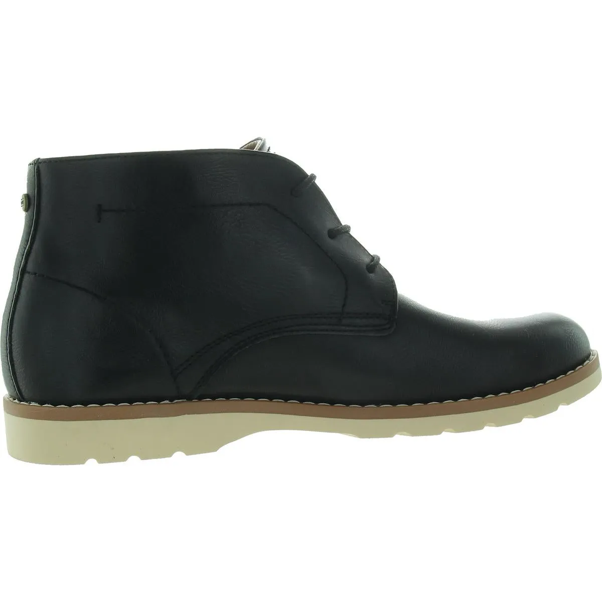 Natash Mens Lace-Up Faux Leather Chukka Boots