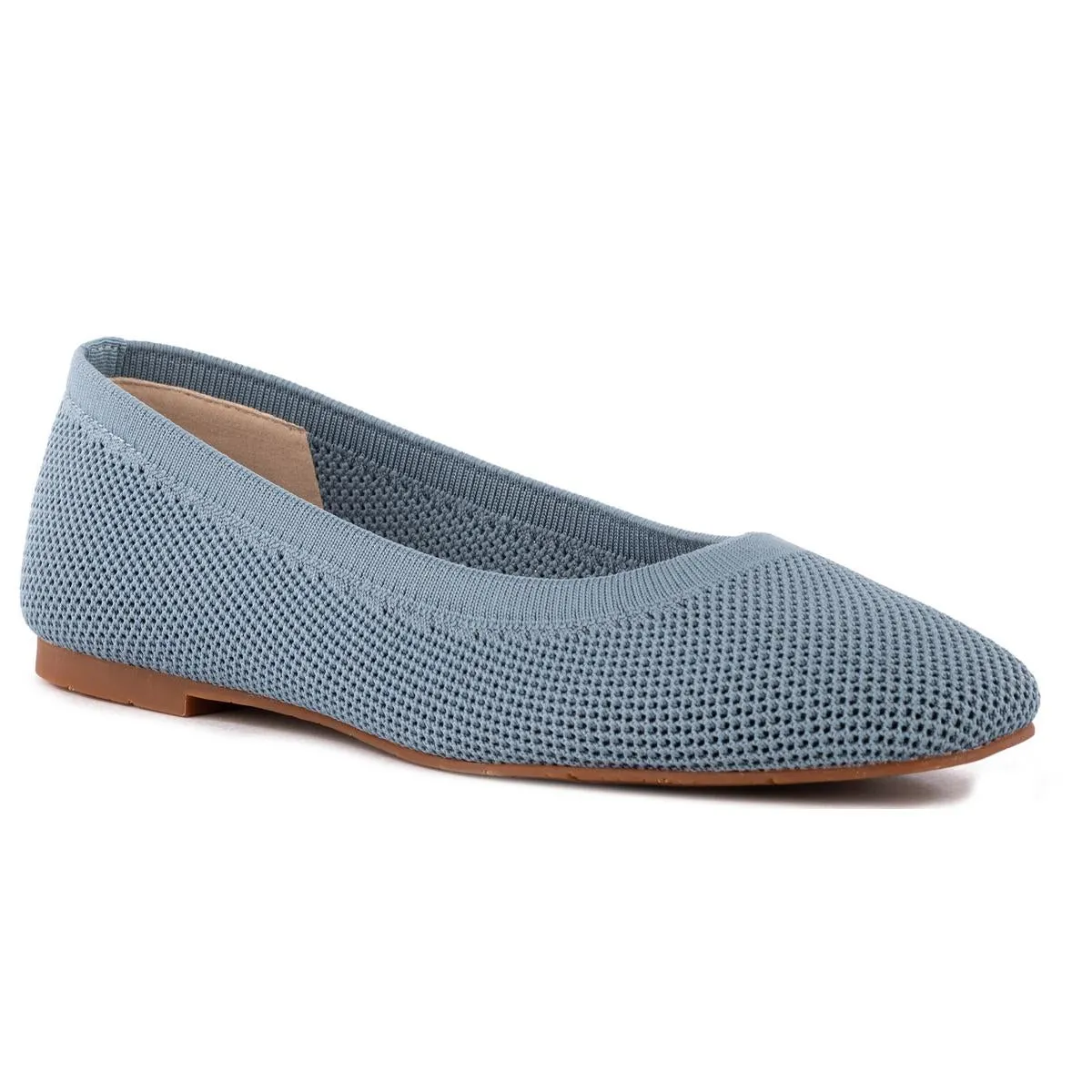 Next Chapter Womens Knit Leopard Ballet Flats