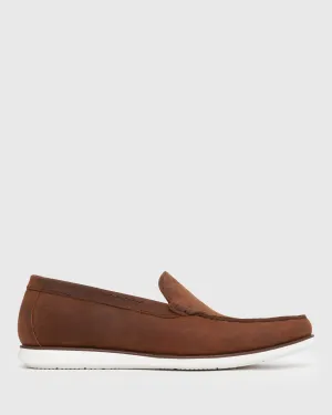 NICOLAS Plain Toe Leather Loafers