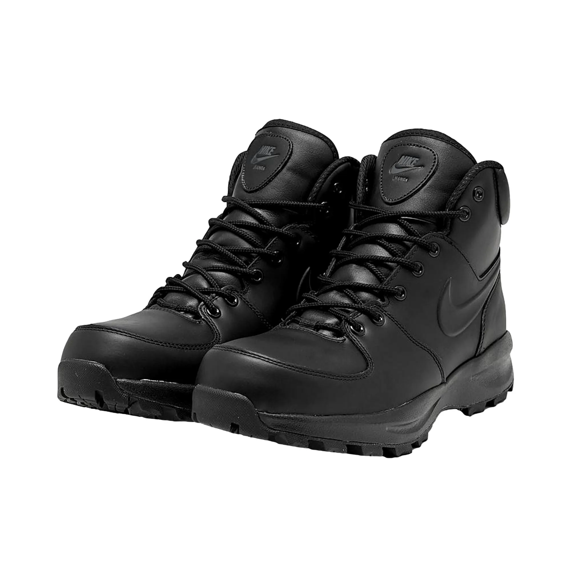 Nike Manoa Leather Black/Black-Black  454350-003 Men's