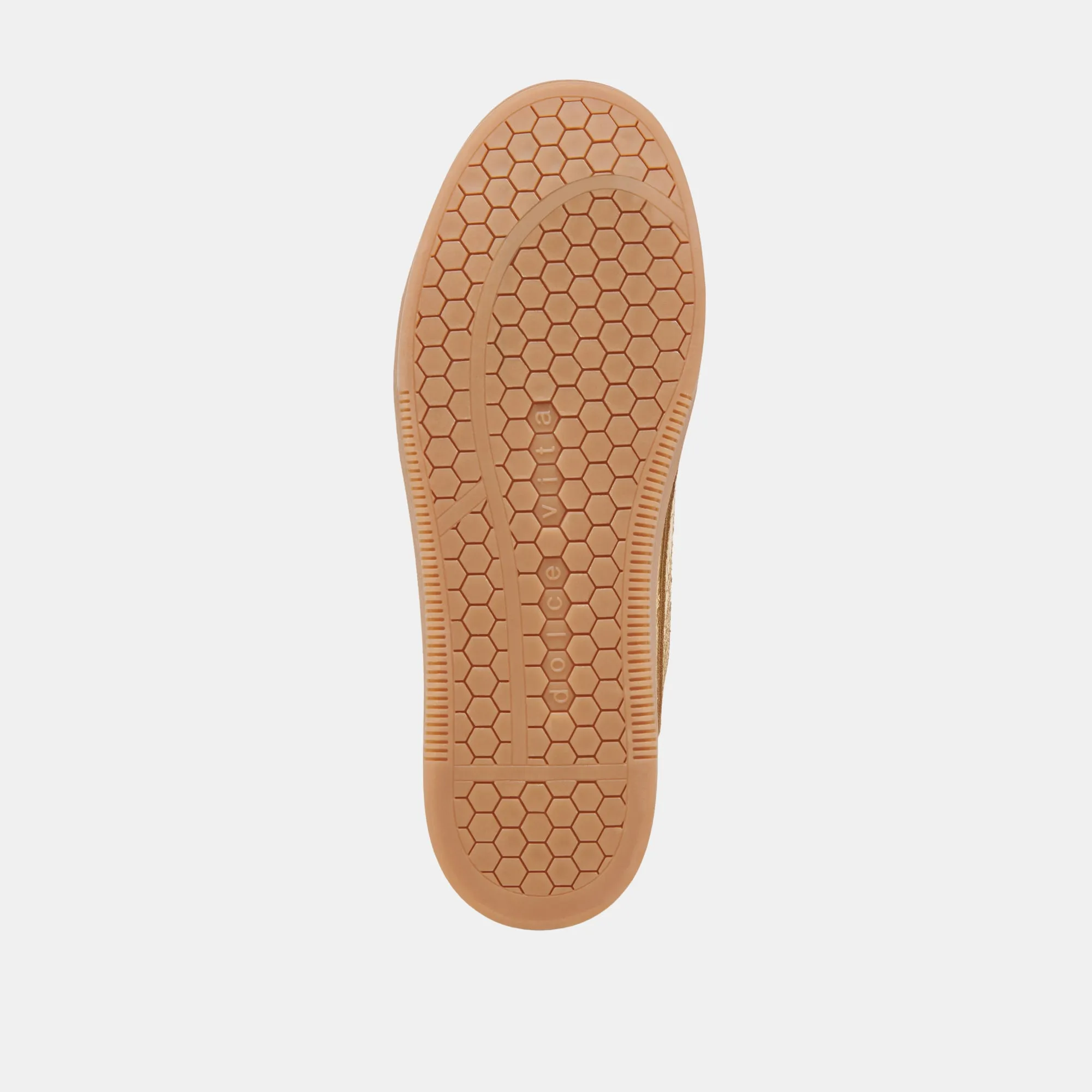 NOTICE SLIDE SNEAKERS GOLD DISTRESSED LEATHER