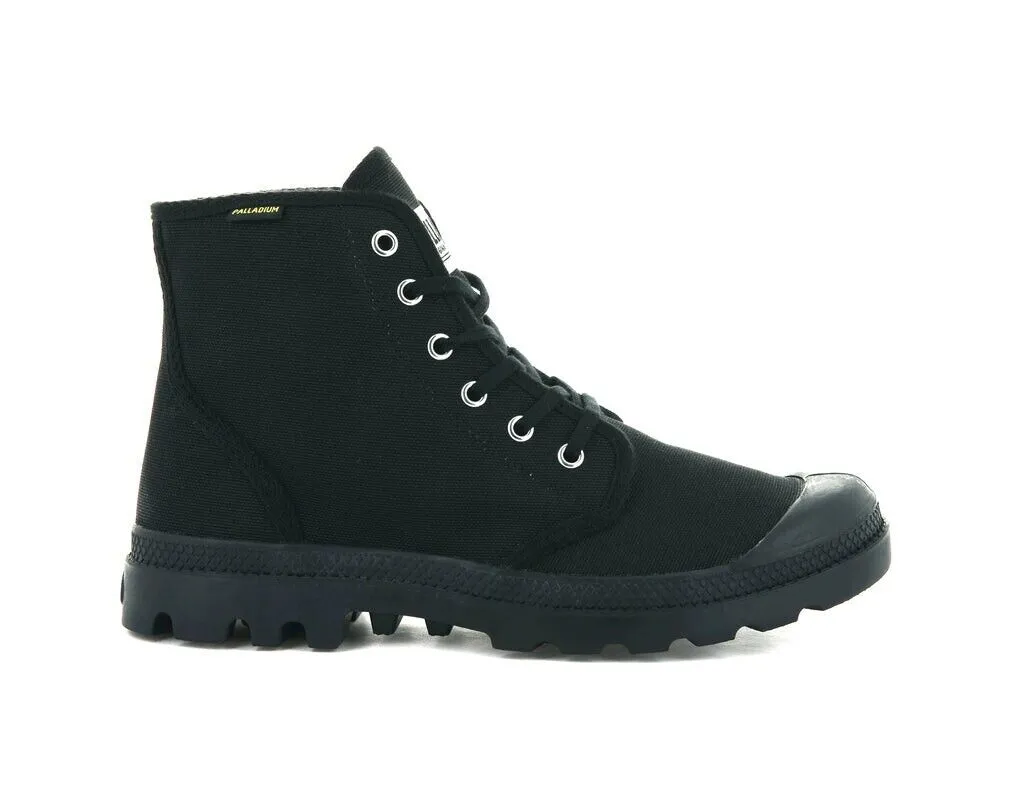Palladium Pampa Hi Originale 75349-060 Boots Mens US 4 Black Canvas Ankle KHD925