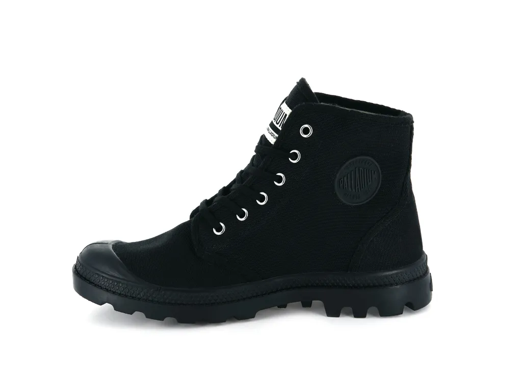 Palladium Pampa Hi Originale 75349-060 Boots Mens US 4 Black Canvas Ankle KHD925