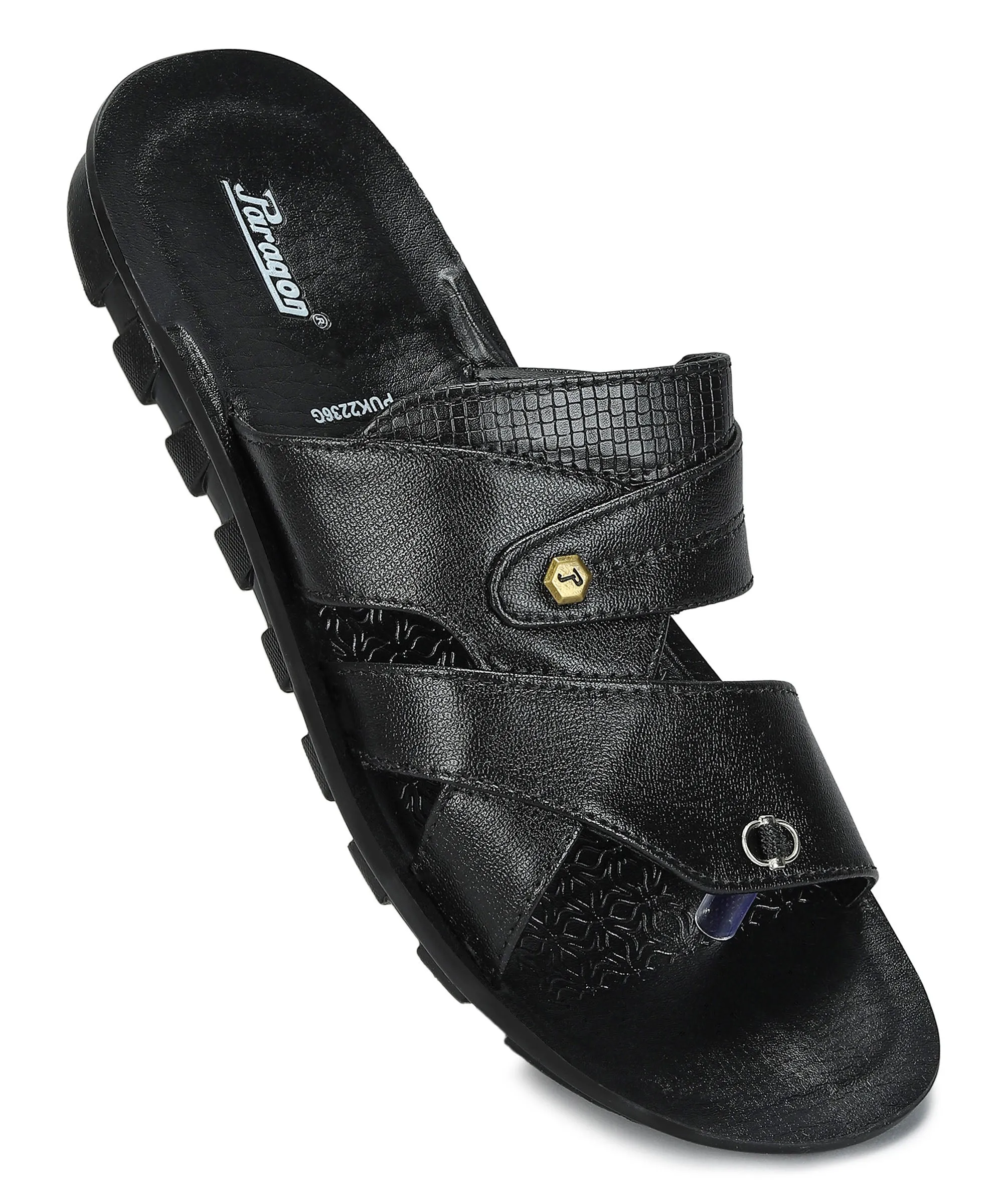 Paragon Men's Slip-on Brown Sandals for Men | Comfortable Sole & Durable