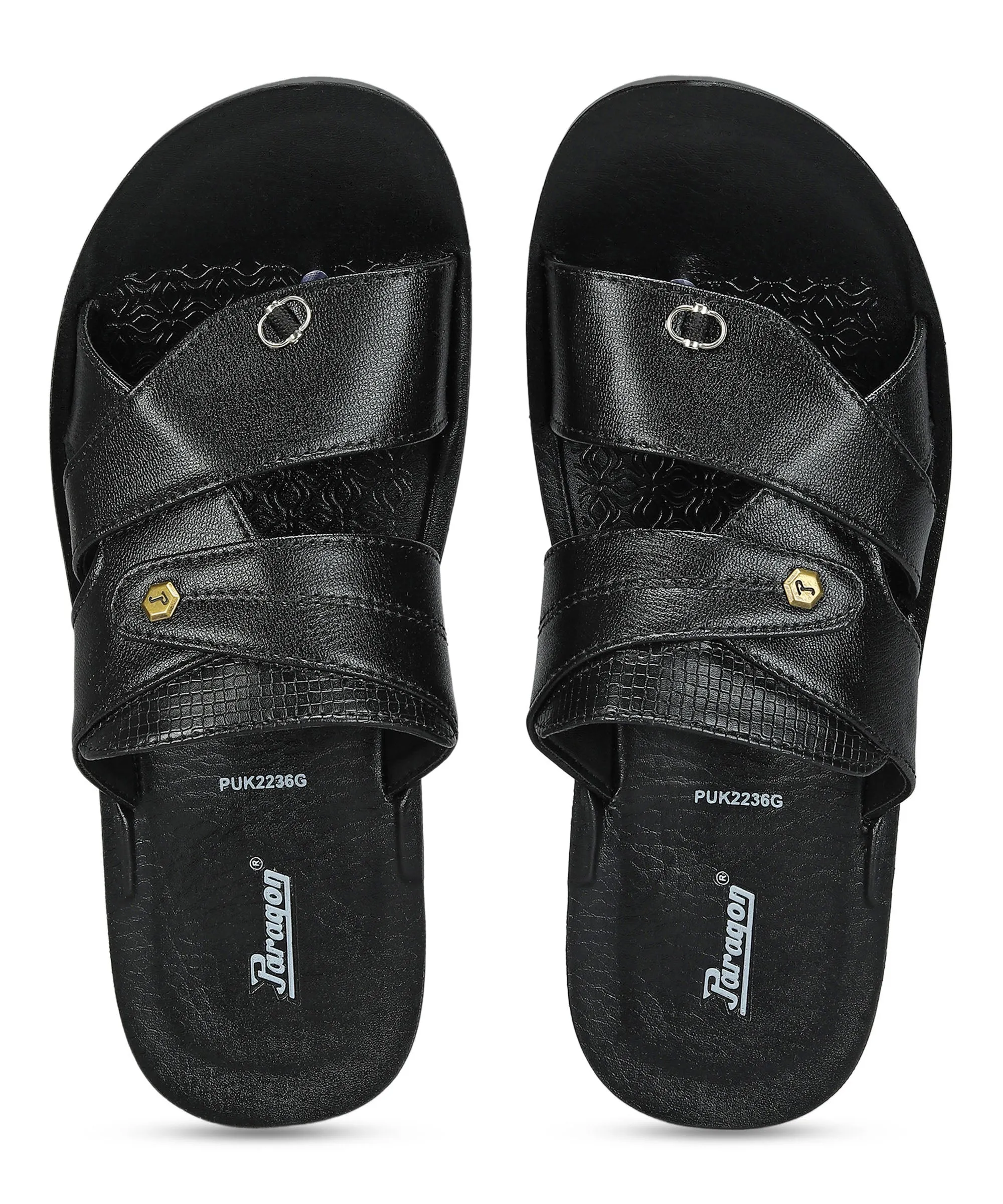 Paragon Men's Slip-on Brown Sandals for Men | Comfortable Sole & Durable