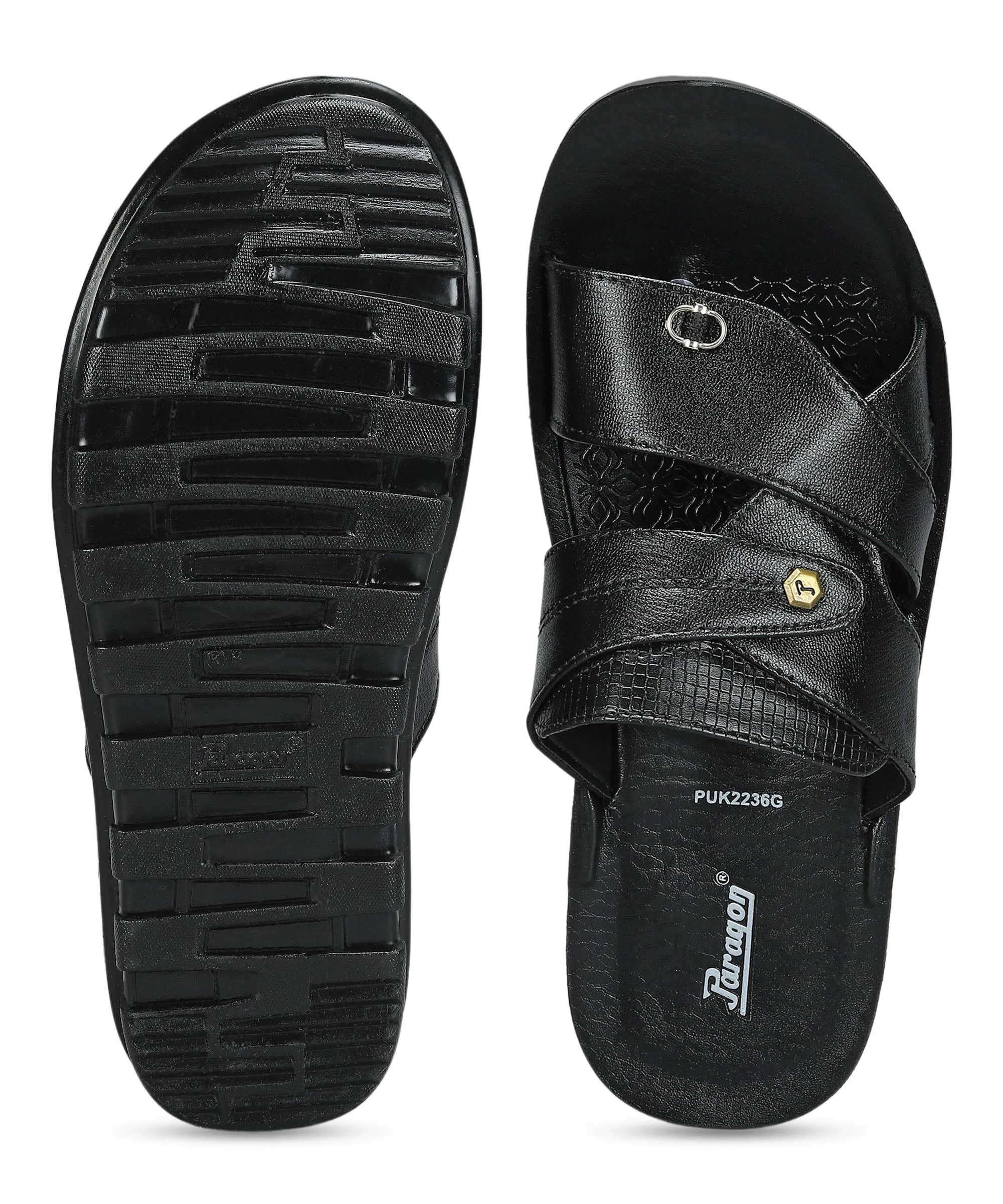 Paragon Men's Slip-on Brown Sandals for Men | Comfortable Sole & Durable