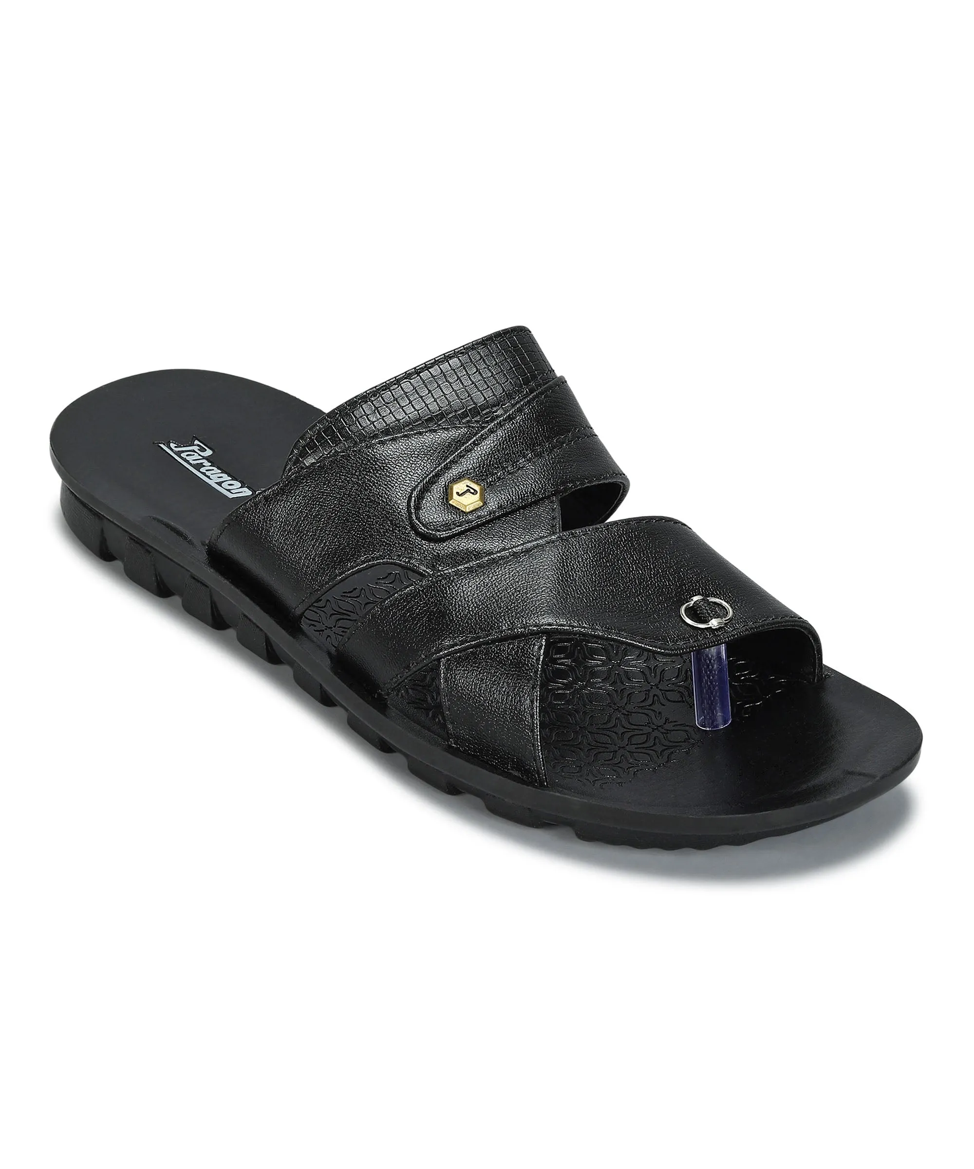 Paragon Men's Slip-on Brown Sandals for Men | Comfortable Sole & Durable
