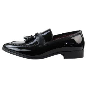 Patent Tassel Slip On Loafers
