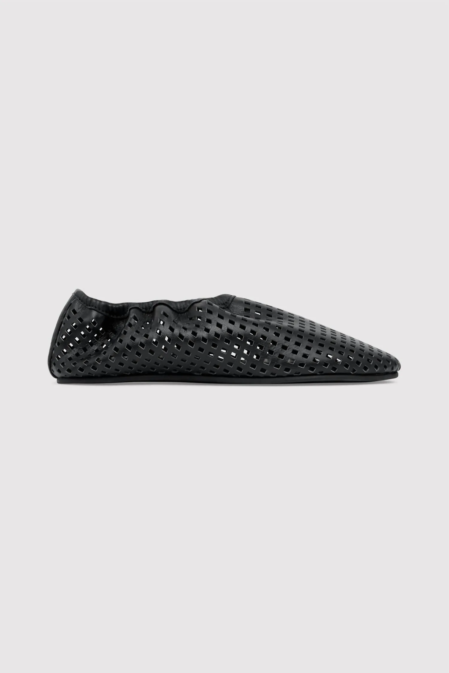 Perforated Ballet Flats In Black
