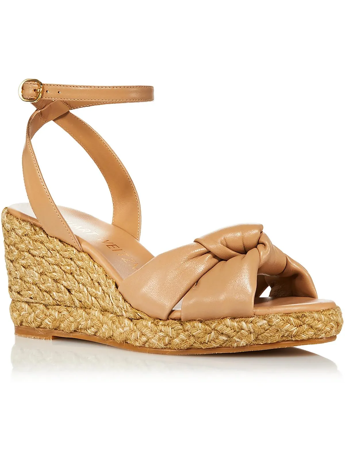 Playa Womens Leather Wedge Slingback Sandals