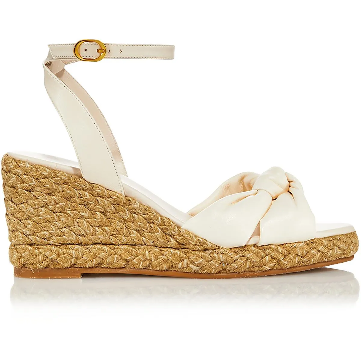 Playa Womens Leather Wedge Slingback Sandals