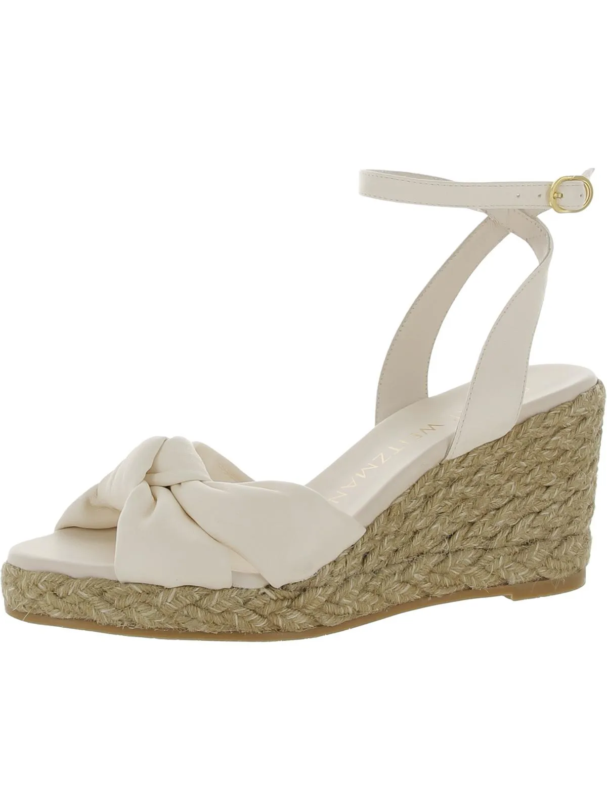 Playa Womens Leather Wedge Slingback Sandals