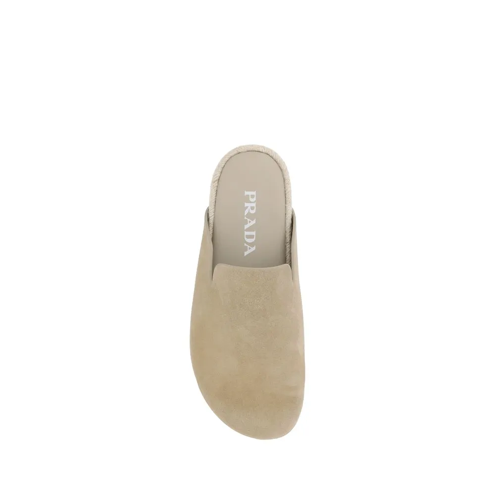 Prada Suede leather Men's Sabots