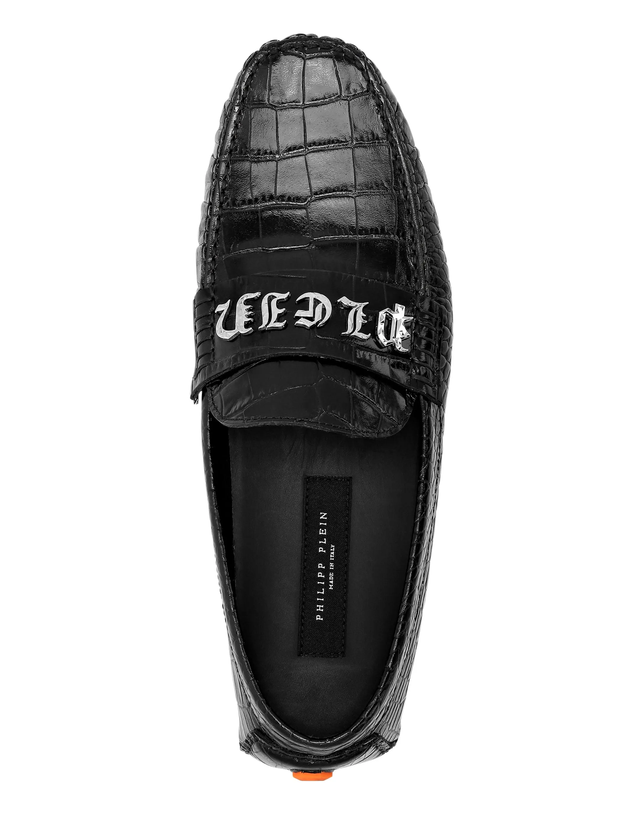 Printed Crocco Leather Drivers Shoes