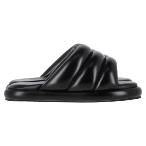 Proenza Schouler Padded Slip-On Flats in Black Leather