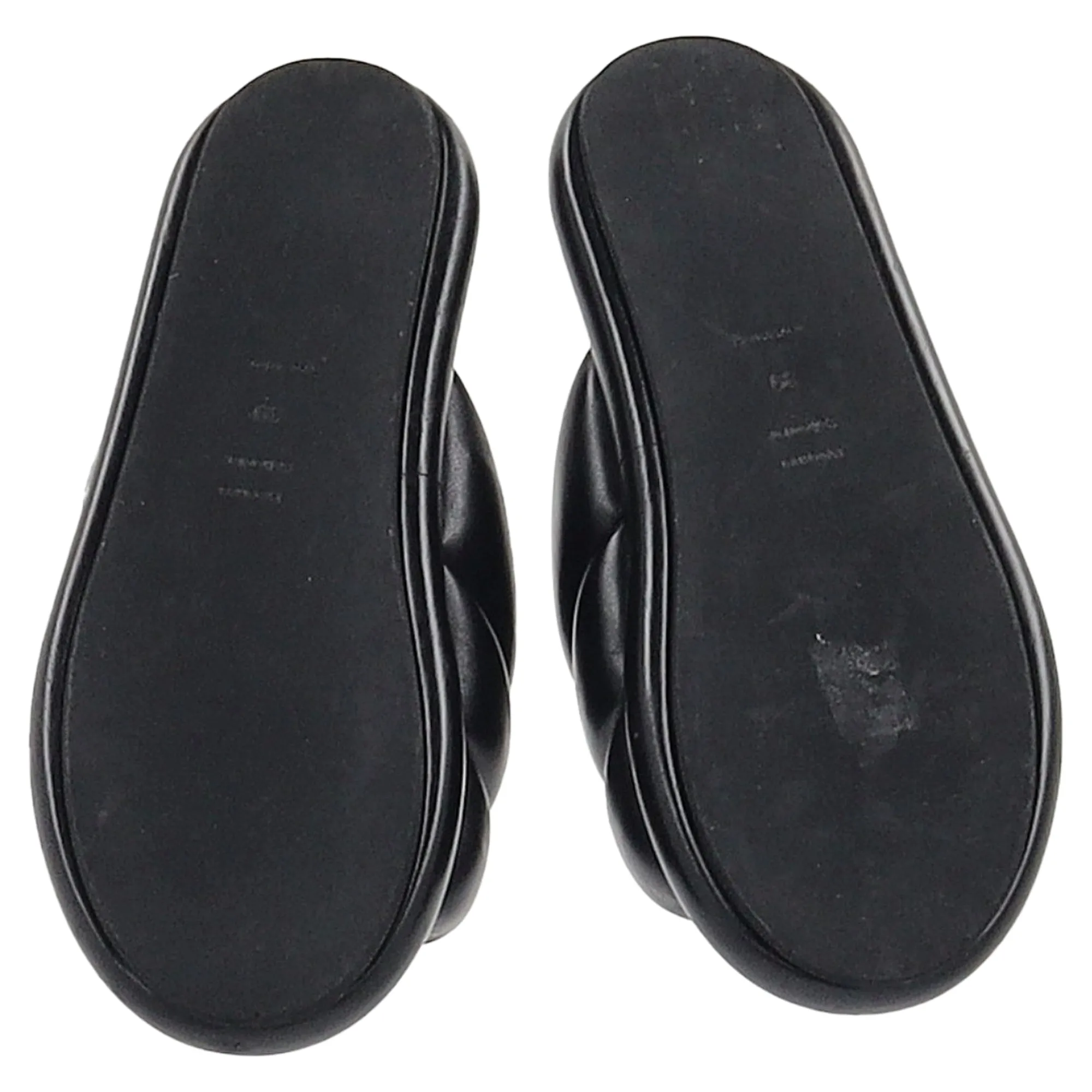 Proenza Schouler Padded Slip-On Flats in Black Leather