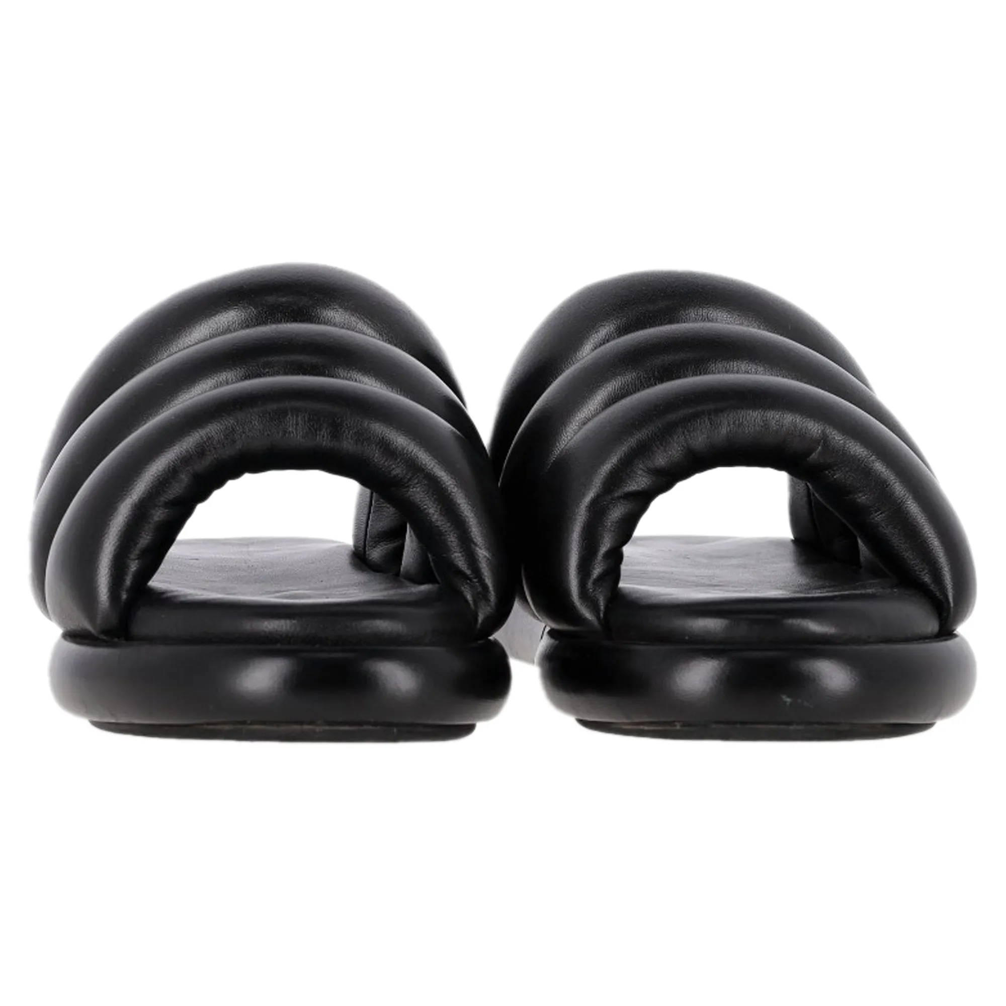 Proenza Schouler Padded Slip-On Flats in Black Leather