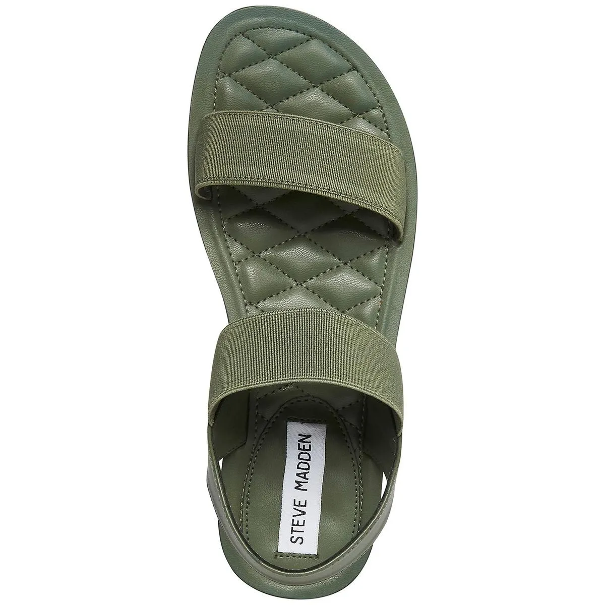 Randie Womens Faux Leather Quilted Slingback Sandals