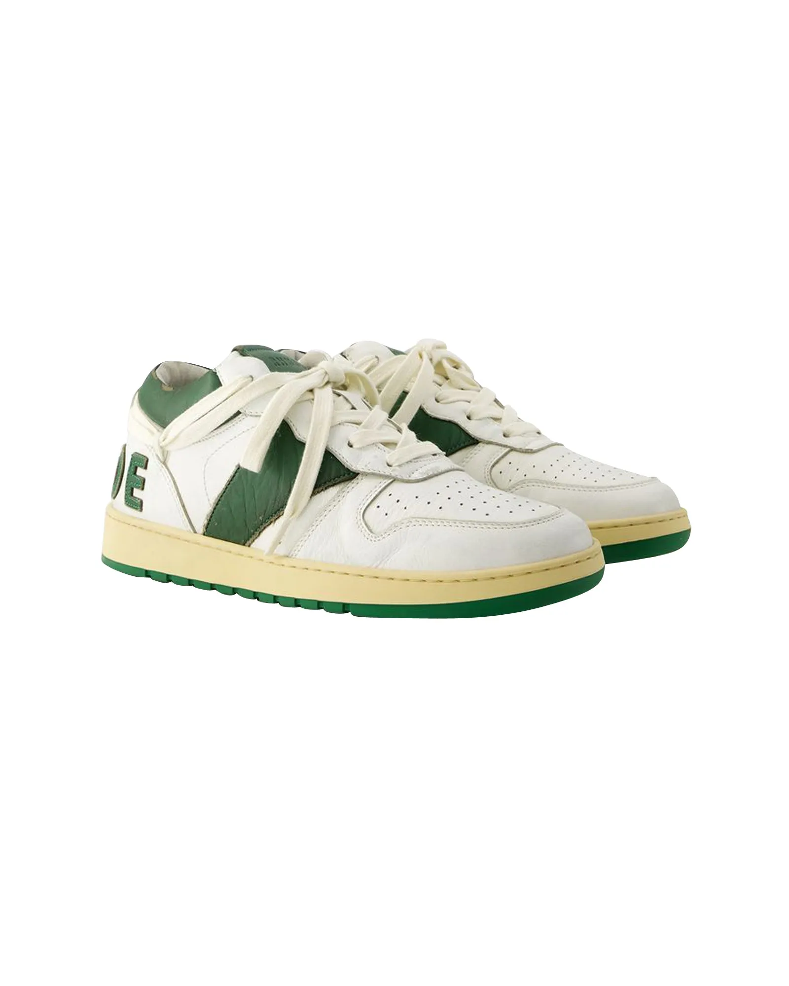 Rhecess Low Sneakers - Rhude - Leather - White/Green