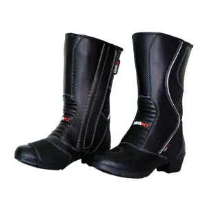 RIDERACT® Touring Womens Motorcycle Boots Black Spot-1