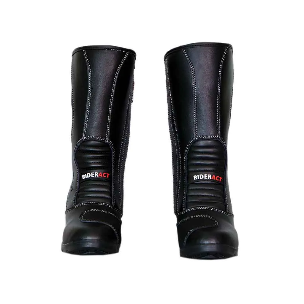 RIDERACT® Touring Womens Motorcycle Boots Black Spot-1