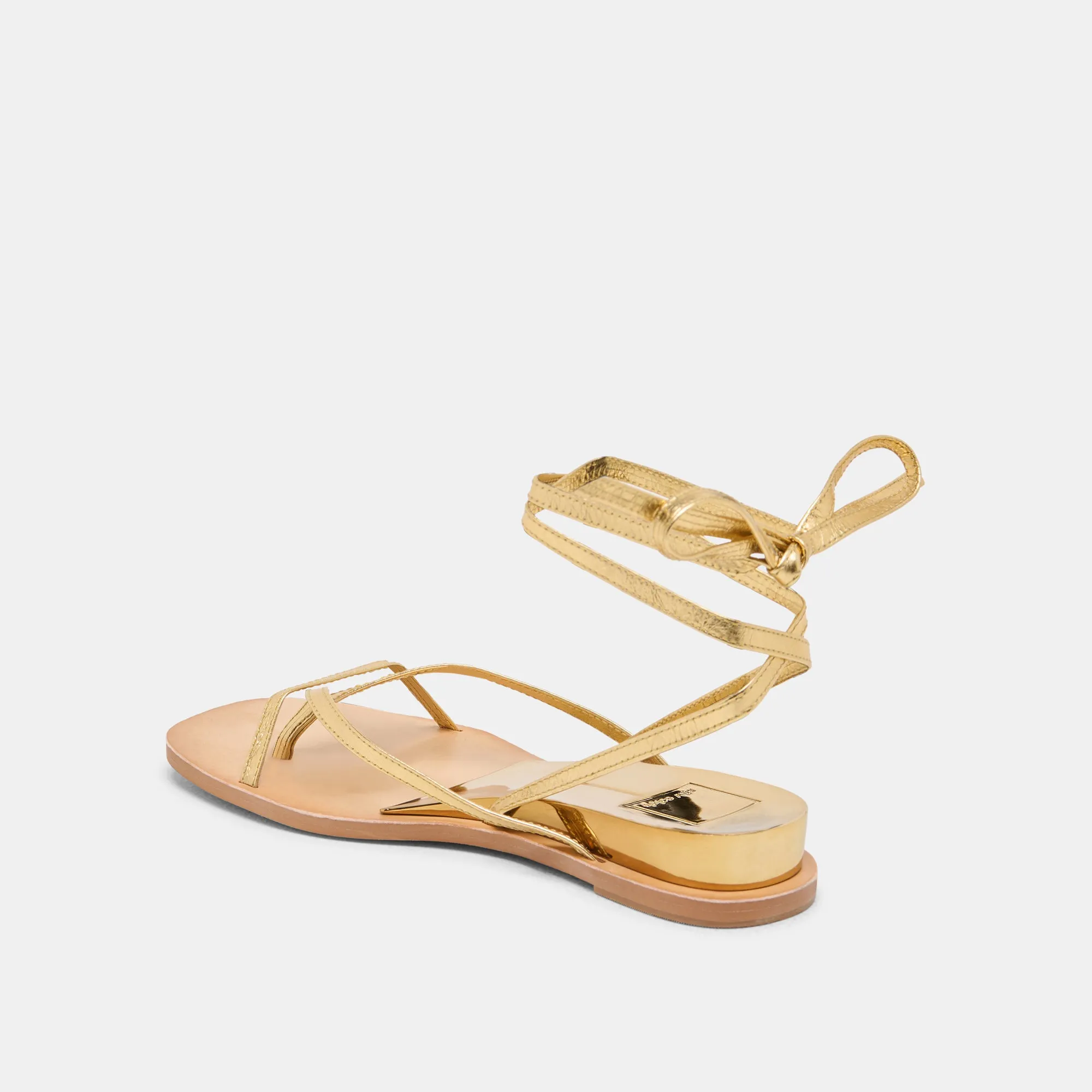 RUDIE SANDALS DARK GOLD METALLIC LEATHER