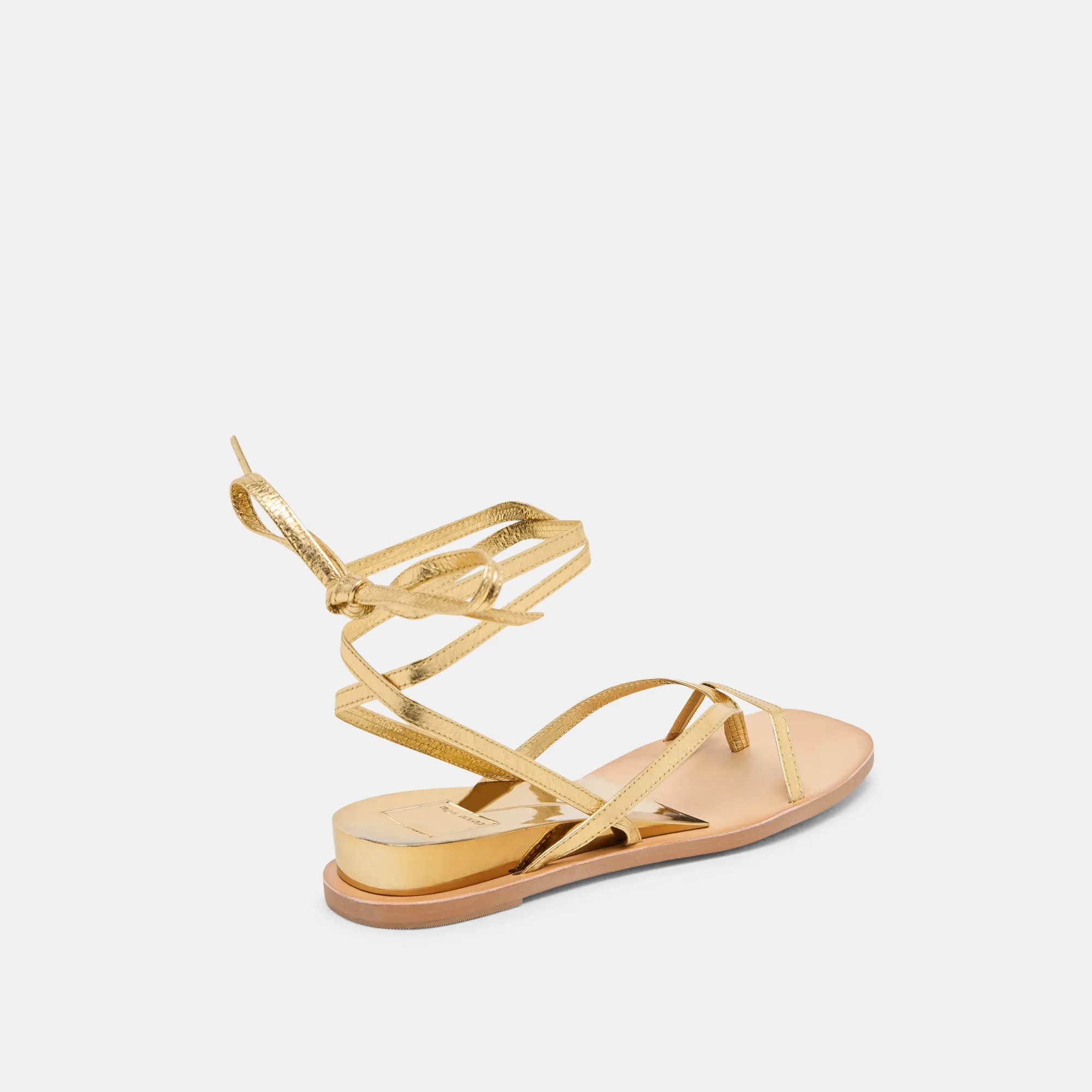 RUDIE SANDALS DARK GOLD METALLIC LEATHER