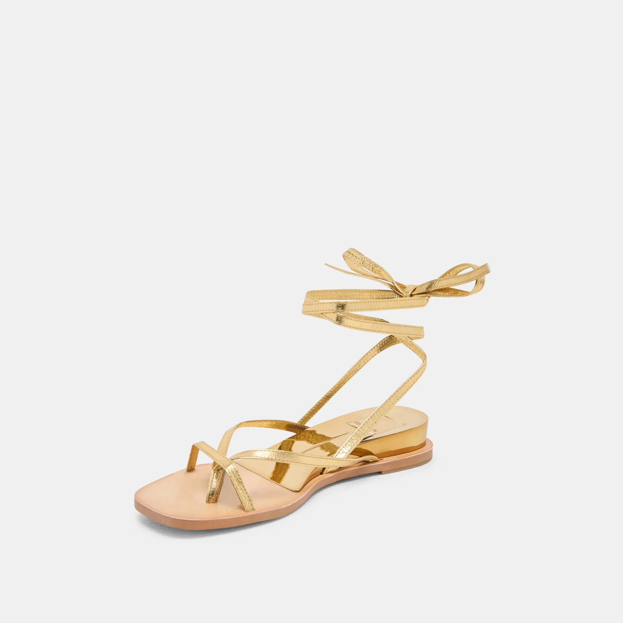 RUDIE SANDALS DARK GOLD METALLIC LEATHER