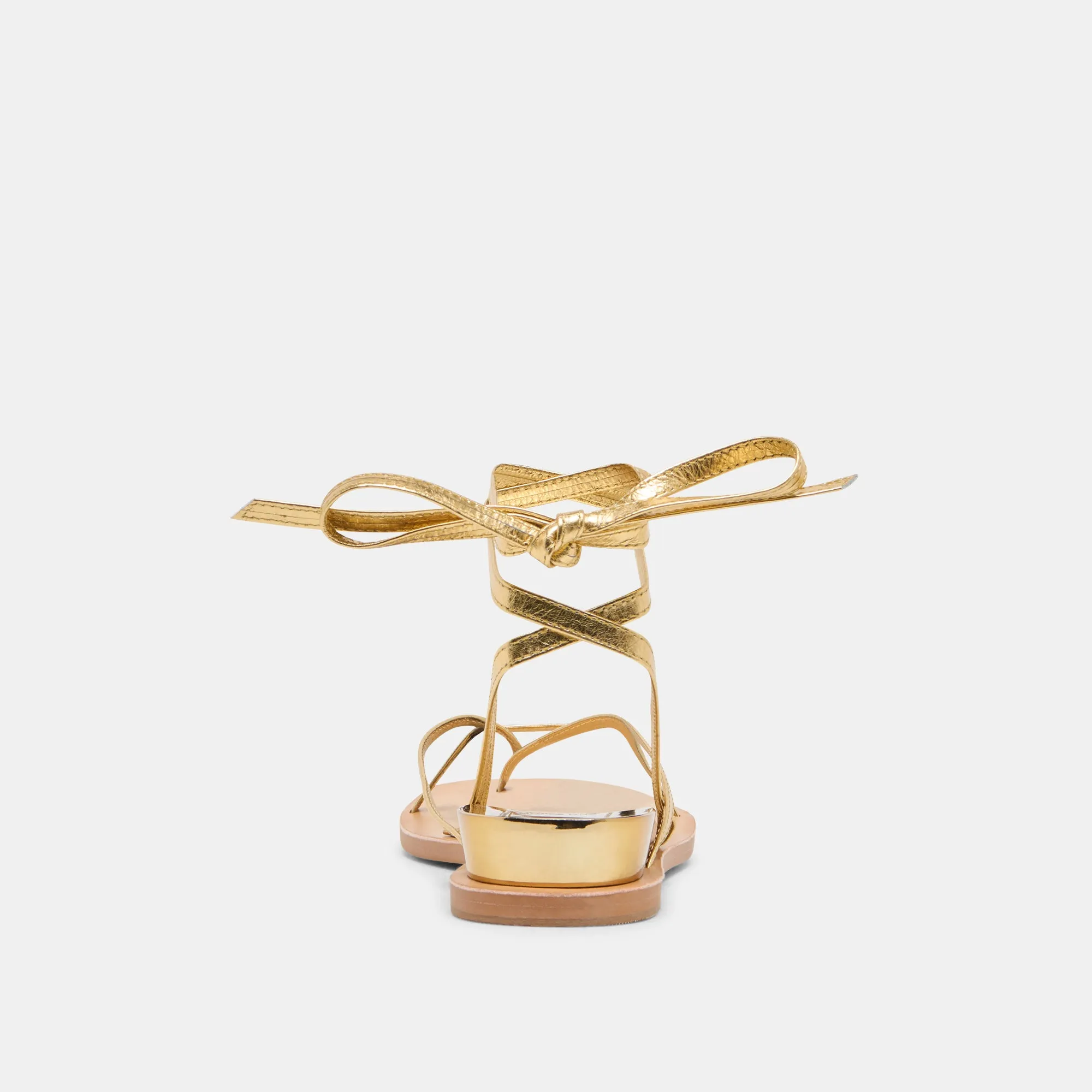RUDIE SANDALS DARK GOLD METALLIC LEATHER