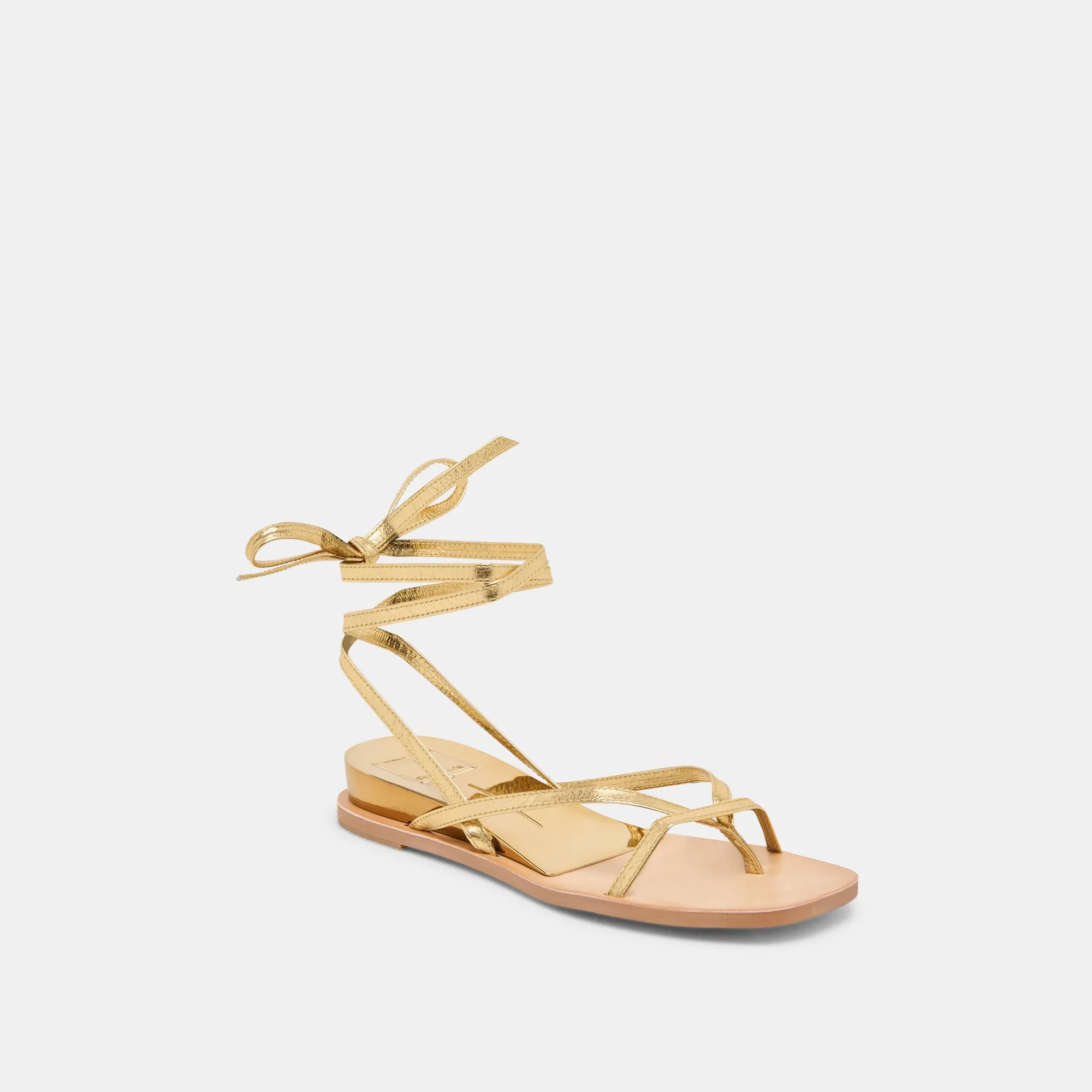 RUDIE SANDALS DARK GOLD METALLIC LEATHER