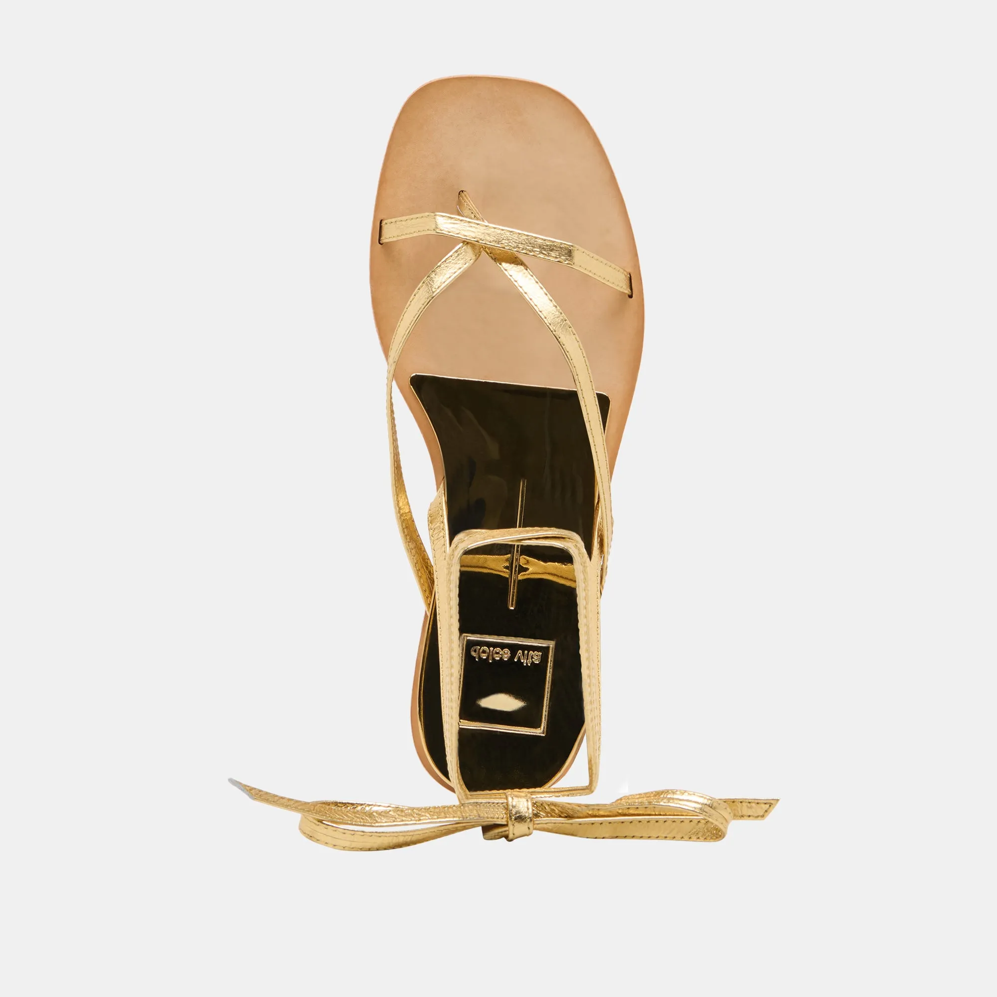 RUDIE SANDALS DARK GOLD METALLIC LEATHER