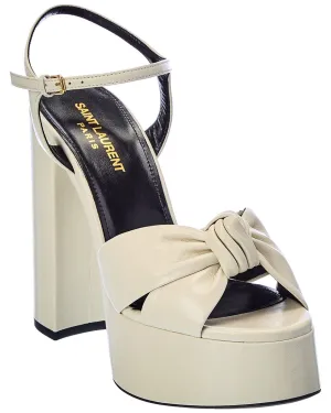 Saint Laurent Bianca 85 Leather Platform Sandal