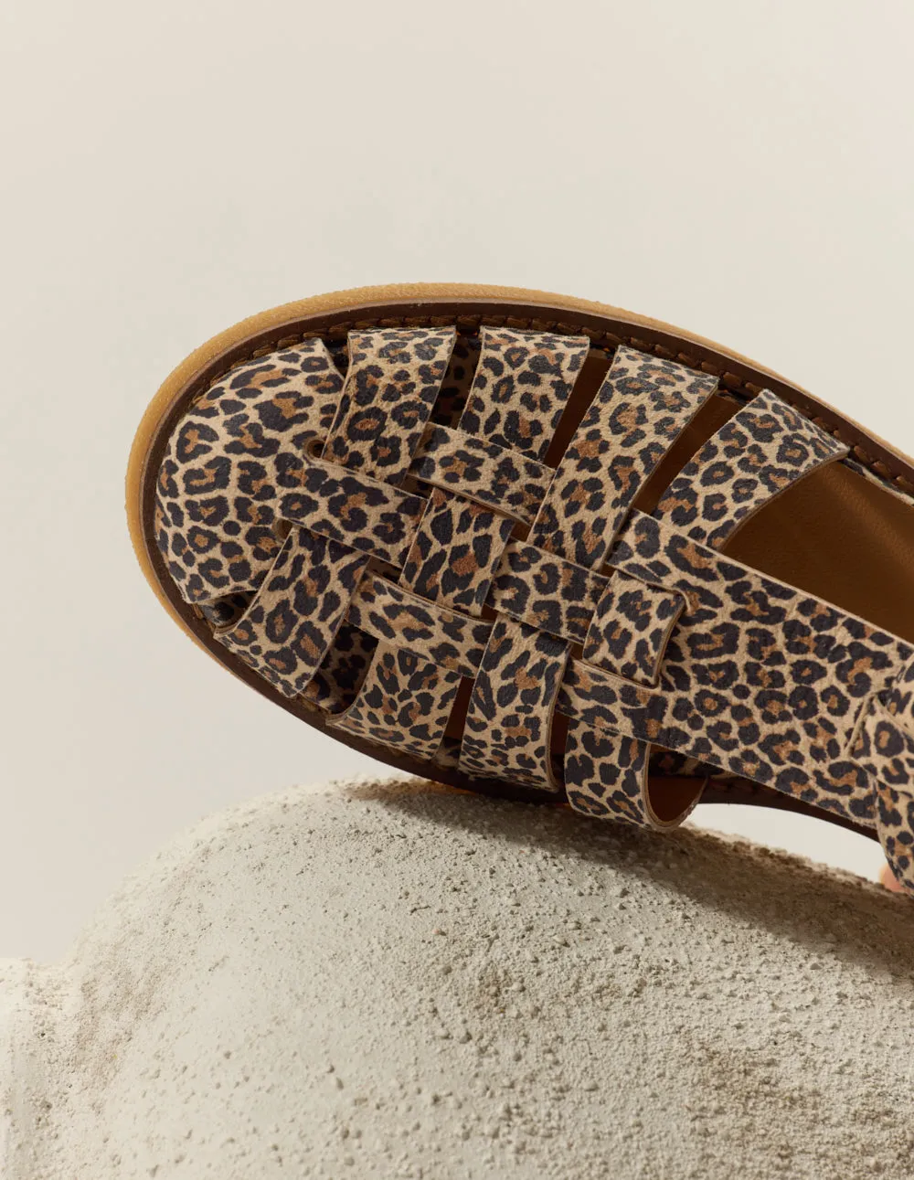 Sandals Charlie - Leopard leather