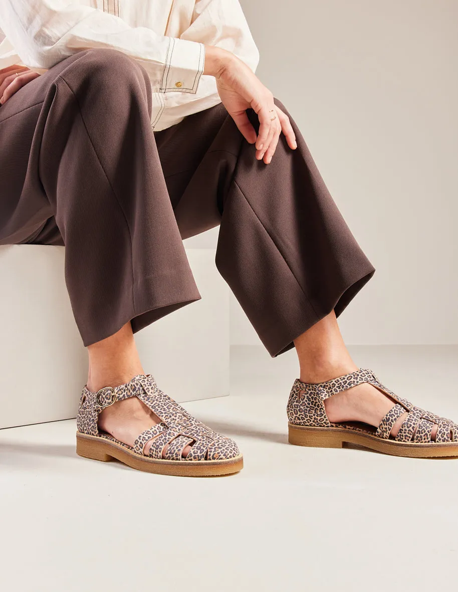 Sandals Charlie - Leopard leather