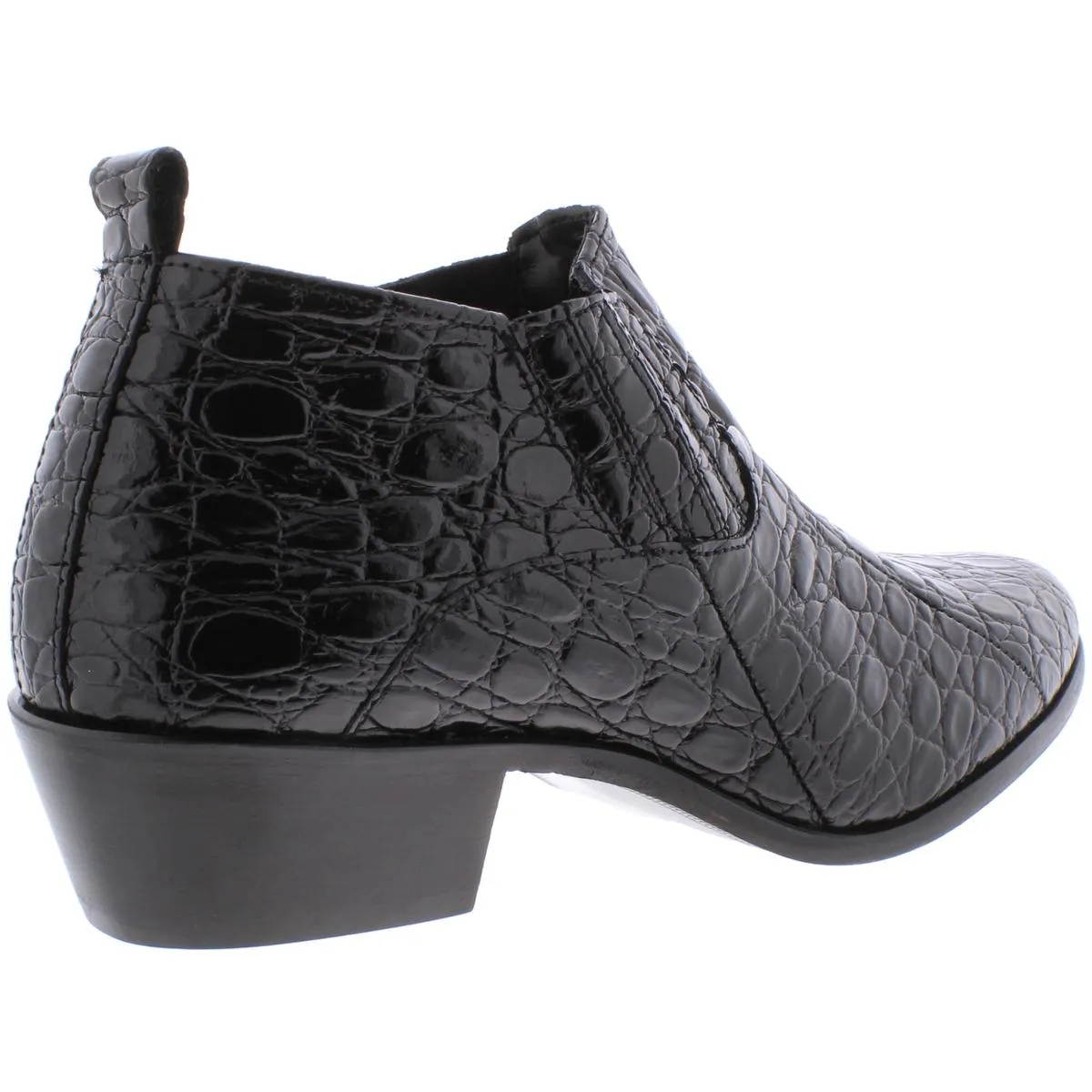 Sandino Mens Leather Croc Embossed Dress Boots