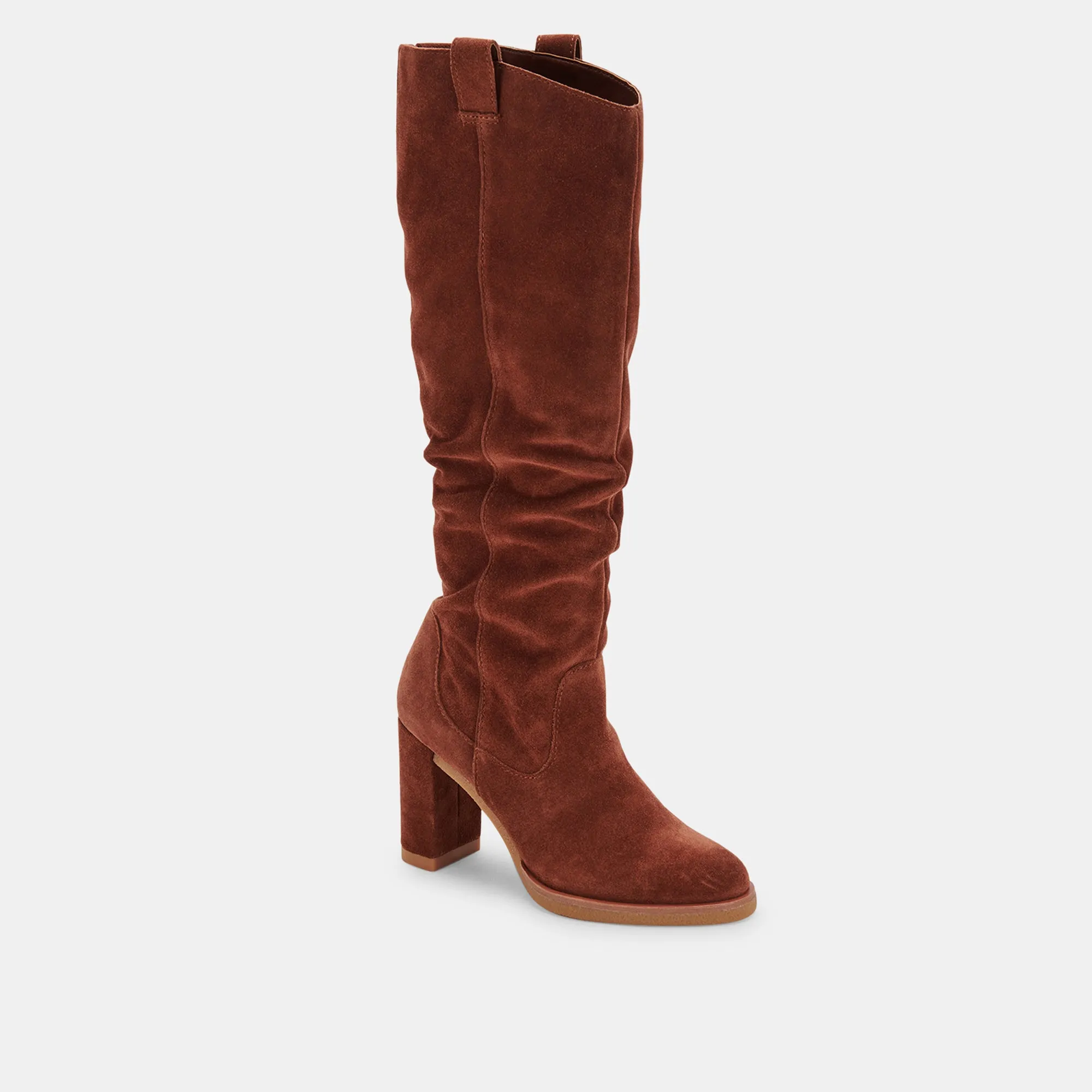 SARIE BOOTS BRANDY SUEDE