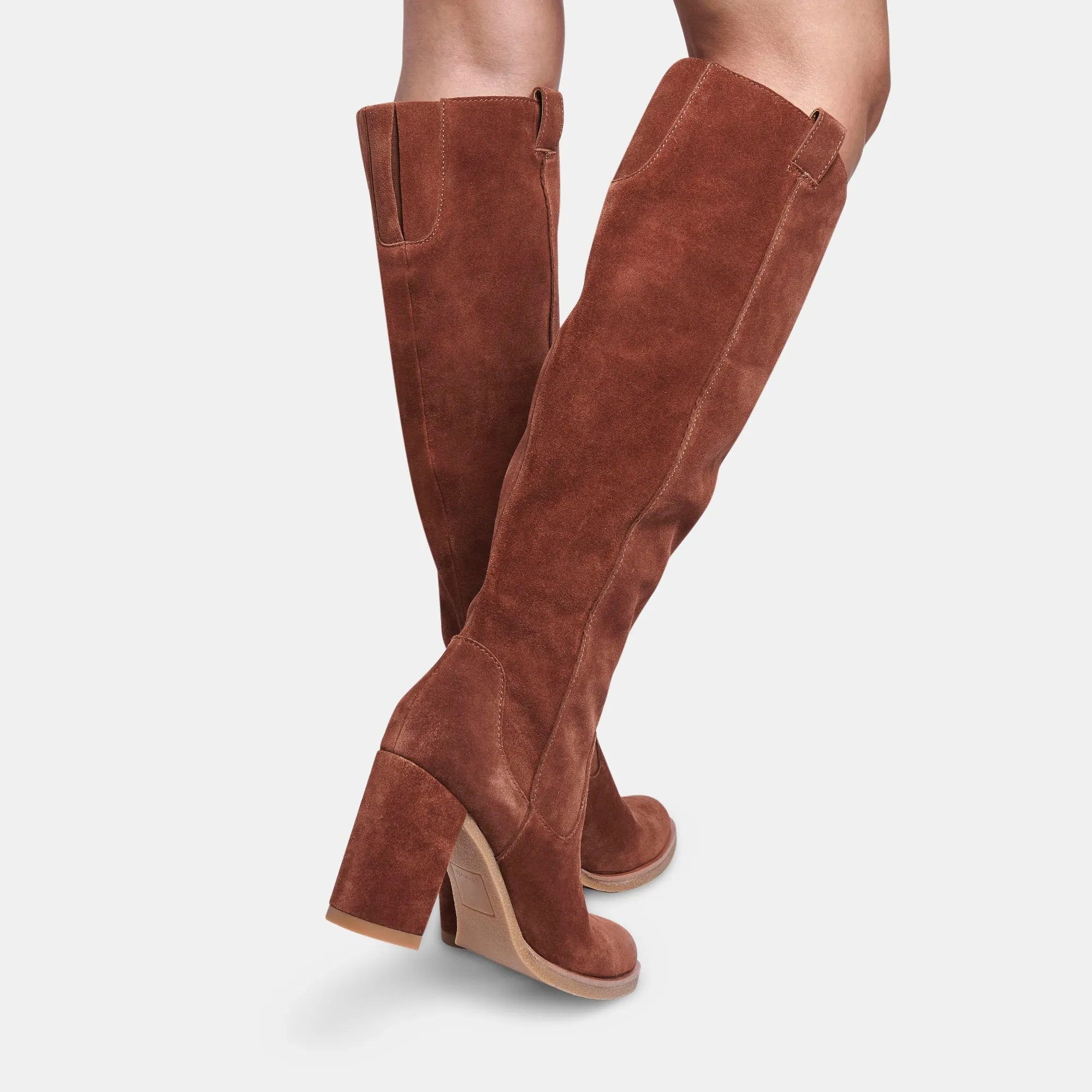 SARIE BOOTS BRANDY SUEDE