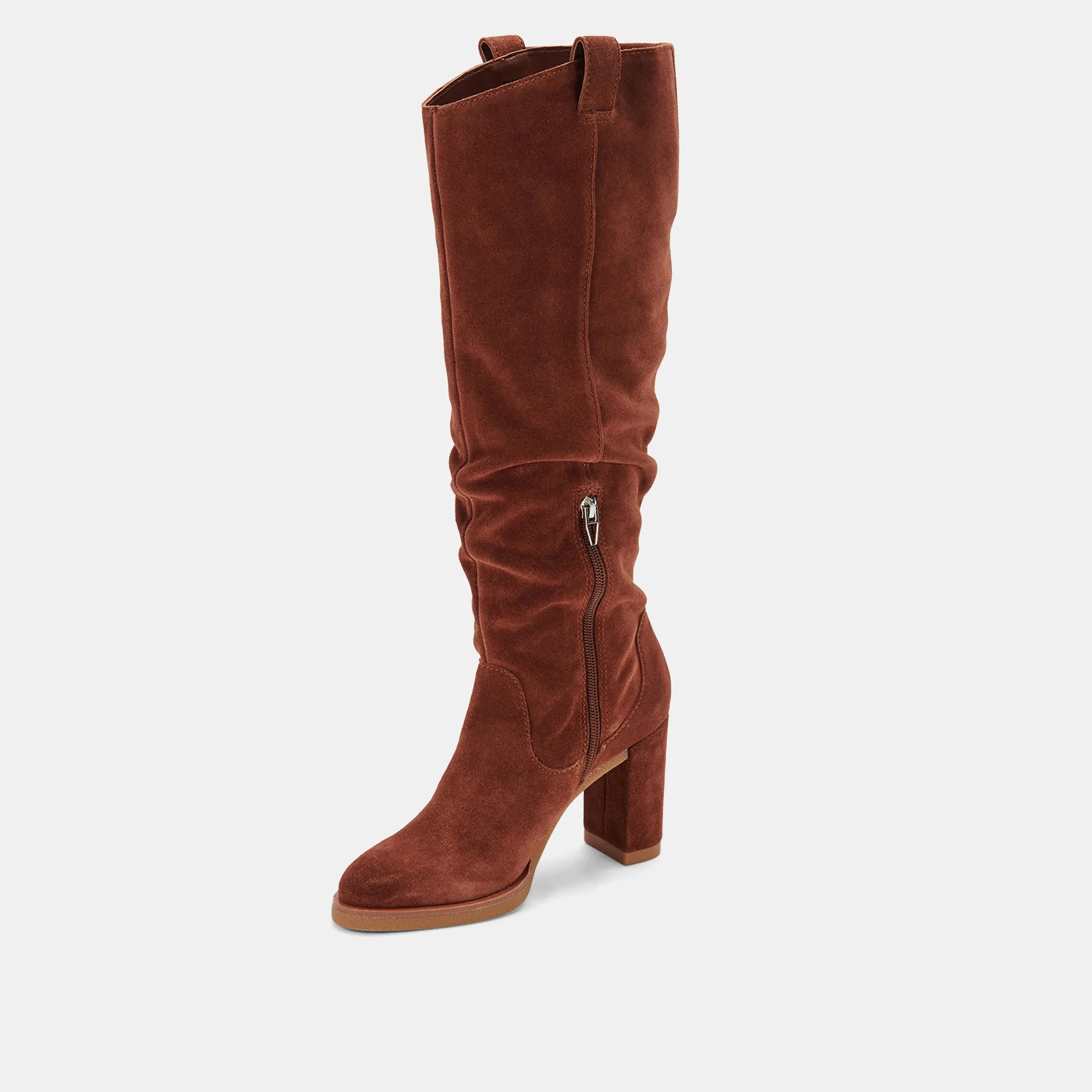 SARIE BOOTS BRANDY SUEDE