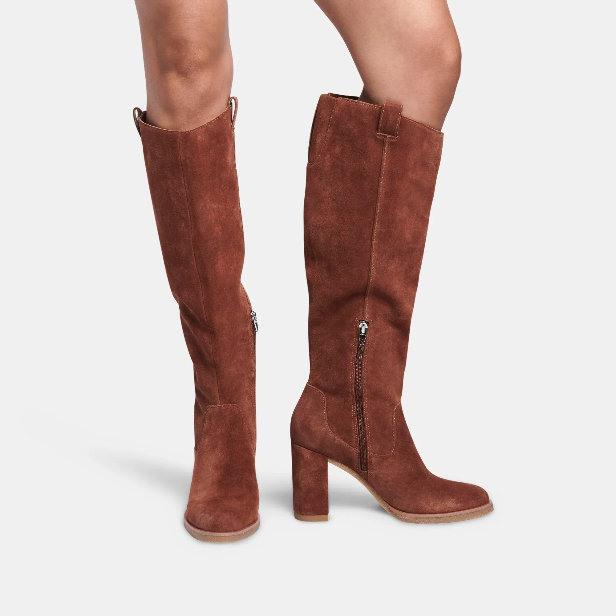 SARIE BOOTS BRANDY SUEDE