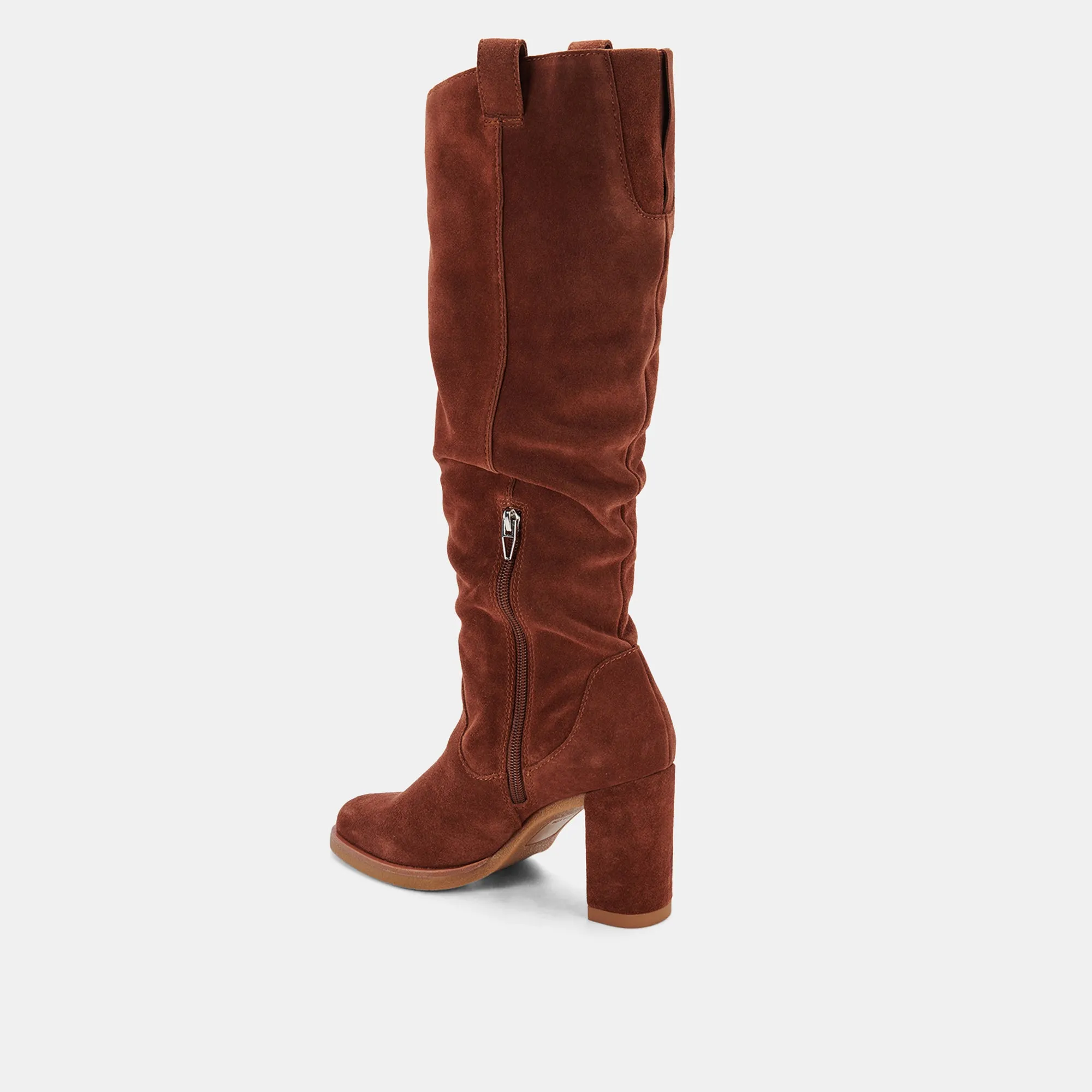 SARIE BOOTS BRANDY SUEDE
