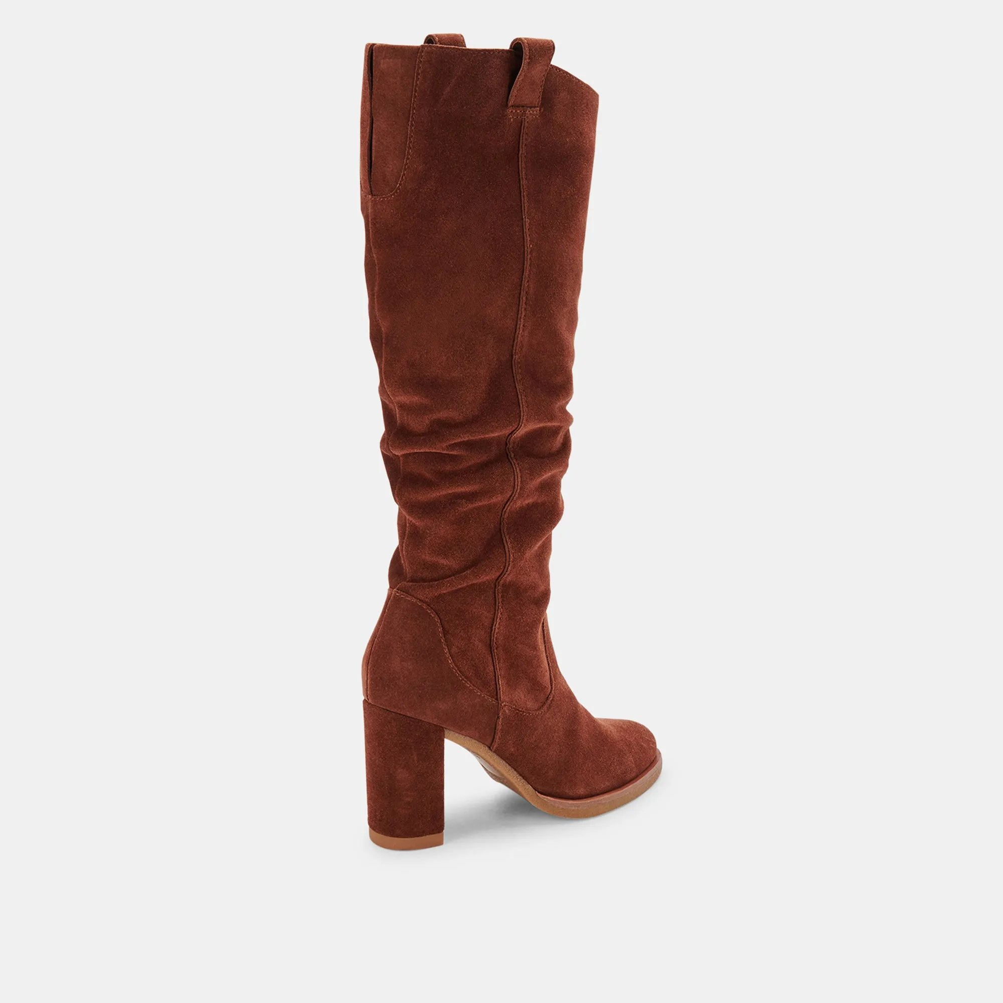 SARIE BOOTS BRANDY SUEDE